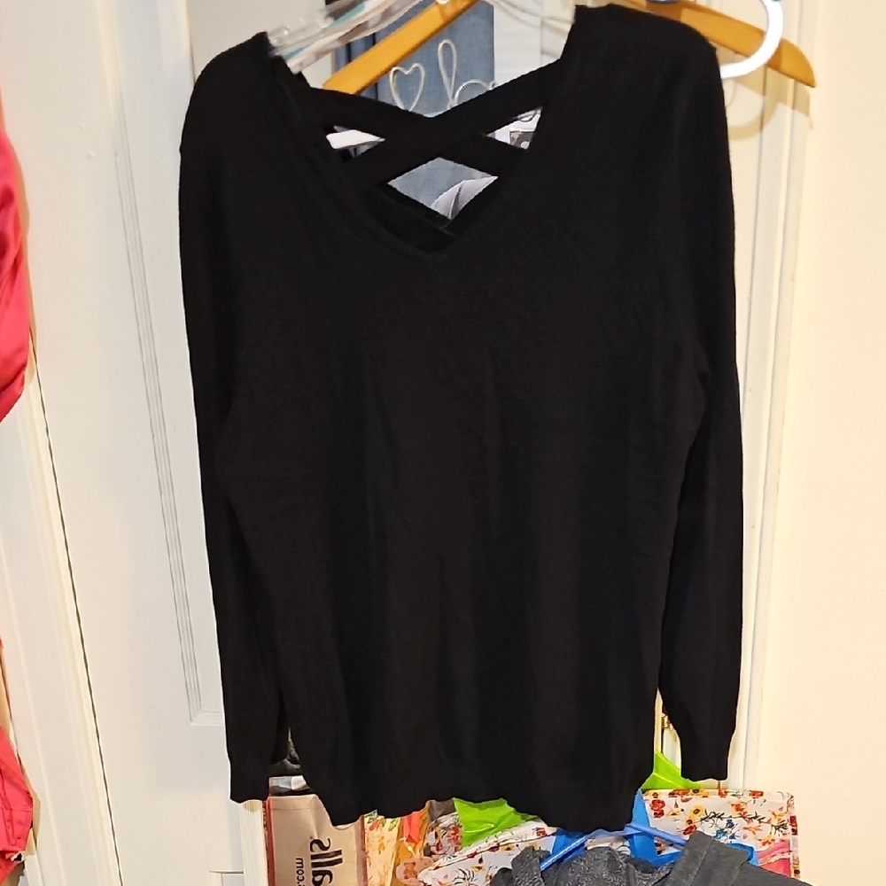 Black V-Neck Sweater